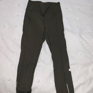 fast and free 7/8 army green leggings